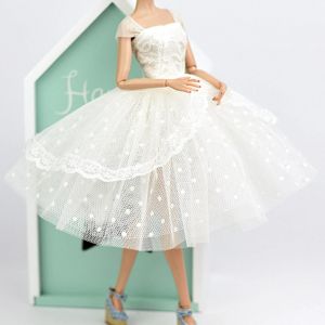 Robe De Princesse De Poup&eacute;e &Eacute;l&eacute;gante Robe De Mari&eacute;e De Poup&eacute;e &Agrave; Quatre Couches Quatre Couches R&eacute;sistantes &Agrave; L'usure Pour Child_B - Neuf