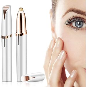 Epilateur Sourcil Femme Rasoirs, Epilateur Visage Eyebrow Trimmer, Epilateur Electrique Rasoir Sourcil Femme, Stylo Epilateur Sourcil Rasoir Femme, L&egrave;vres Et Du Nez &Eacute;pilatoire Visage Moustache(Blanc) - Neuf