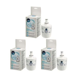 Lot de 3 Filtres &agrave; eau AQUAPURE / APP100 WPRO d'origine R&eacute;frig&eacute;rateur cong&eacute;lateur (484000000513 APP100/1 SAMSUNG) - Neuf