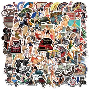 Lot De 100 Autocollants Rétro Style Graffiti Pour Ordinateur Portable, Voiture, Moto, Vélo, Casque, Skateboard, Guitare, Bouteille D'eau, Décoration Tendance - Neuf