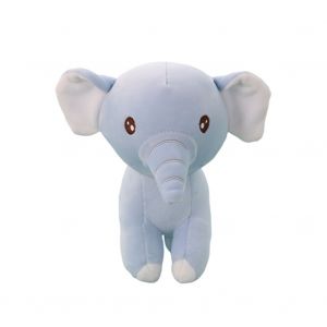1 Peluche Elephant 23/37 Cm, Jouet Doux, Cadeau D'anniversaire Ou De Noel (Bleu, Taille M) - Neuf