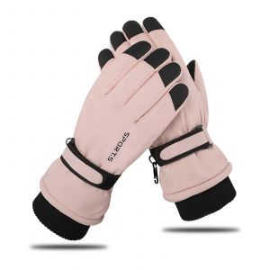 Andicer Femmes D'hiver Skieur Gants &Eacute;cran Tactile Compatible Ski Snowboard V&eacute;lo Rose Et Noir - Neuf