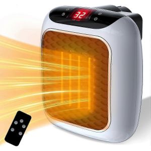 Radiateur soufflant domestique,800W Radiateur enfichable 2 modes PTC Protecteur de radiateur en céramique avec télécommande Chauffage électrique Économie d'énergie - Neuf