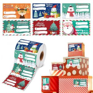 500 &eacute;tiquettes cadeaux de No&euml;l pour emballer les pr&eacute;sents, motifs vari&eacute;s, papier couch&eacute;, faciles &agrave; utiliser - Neuf