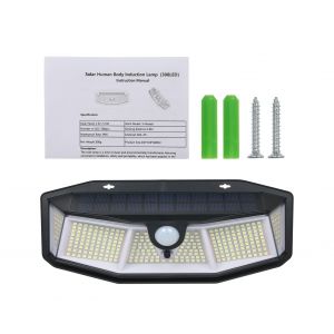 Applique Solaire Murale Tomshine, 308 Led, D&eacute;tecteur De Mouvement Pir, 800 Lm - Neuf