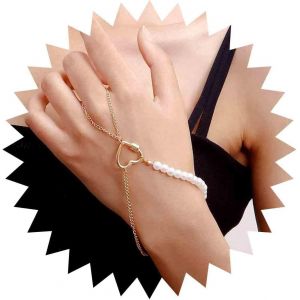 Eryi-Bracelet Boho En Perles Bracelet D'esclave En Perles Chaîne Vintage En Perles Bracelet En Perles Bracelet En Forme De Coeur Bijoux En Chaîne Pour Femmes Et Filles - Neuf