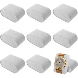 Kal-8pcs Coussin Montre Ecrin Pour Montres Présentoir Pour Montres Coussin Bijoux Coussin Montre Présentoir Coussin Montre Velour Coussin Présentoir Pour Bracelet Montre Bijoux Gris - Neuf