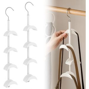LETNERNY-Lot De 2 Crochets Pour Sac À Main - Pivotant À 360 ° - Multifonctionnel - Pour Cravates, Sacs, Ceintures, Écharpes - Neuf
