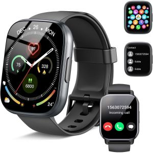 Montre Connect&eacute;e Homme Femme, 1,95"" Hd Smartwatch Avec Appel Bluetooth, 110+ Sportifs Montre Sport Avec Moniteur Sommeil/Cardiofrequencemetre/Podom&egrave;tre, Etanche Ip68 Montre Sport Pour Android Ios Noir - Neuf