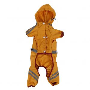 Hjlian Manteau Impermeable Pour Chien, Veste Impermeable, Capuche, Cape, Impermeable, Vetement D'exterieur (Jaune, S) - Neuf