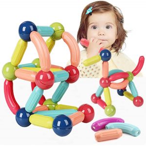ERYI-42 Pièces Jeu De Construction Magnétique Montessori Jeux 3 4 5 6 7 Ans Bloc Construction Magnetique Enfant Jouet Educatif Montessori Jeux De Construction Fille Garcon Jeux D 'Eveil Cadeau Enfant - Neuf