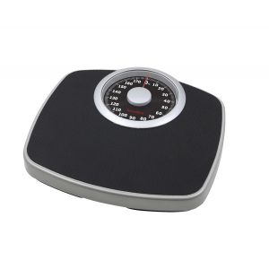 - Neo T - P&egrave;se Personne M&eacute;canique, Large Plateau M&eacute;tal Avec Rev&ecirc;tement Anti-D&eacute;rapant, Grand Cadran Haute Lisibilit&eacute;, Balance Robuste, Capacit&eacute; 180 Kg, Graduation 1 Kg, Noir Et Argent - Neuf