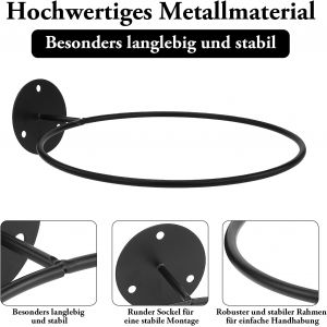 Acdsgd-3 Support Mural Ballon Pour Ballon De Basket-Ball,Football,Volley-Ball,En M&eacute;tal,Ballon Basket Foot Volley Rugby,Noir - Neuf