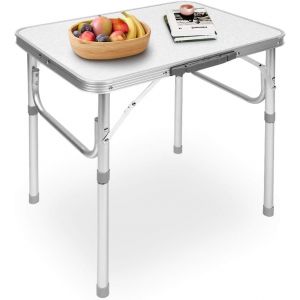 Ulteronixshop-Table de Camping Table Pliante, Table de Jardin Table de Travail en Aluminium Table de Balcon R&eacute;glable en Hauteur Tables de Pique-Nique avec Sac de Transport, pour Voyage Ext&eacute;rieure - Neuf