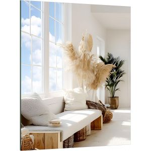 SUBZONAL-Miroir mural 50 x 40 cm &agrave; coller sur le mur, autocollant sans cadre HD, grand miroir en verre pour salle de bain, porte d'armoire, couloir, chambre &agrave; coucher - Neuf