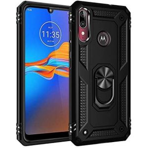 Kal-Coque Motorola Moto E6 Plus, Étui Protection Tpu Souple Durable Avec Support De 360° Rotation Anneau [Support De Voiture Magnétique] [Protection Antichoc] [Armor Box] Coque Pour Moto E6 Plus - Neuf