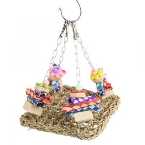 Jouet Balançoire En Jonc De Mer Pour Oiseaux Tapis En Jonc De Mer Pour - Neuf