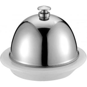 Plat À Fromage En Forme De Dôme En Acier Inoxydable,Bol À Beurre Traditionnel En Porcelaine Avec Couvercle,Mini Beurrier - Neuf