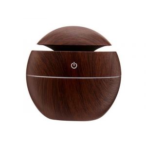 Humidificateur Et Diffuseur D'huiles Essentielles Usb Avec Lumi&egrave;re Led - Marron Fonc&eacute; - Neuf