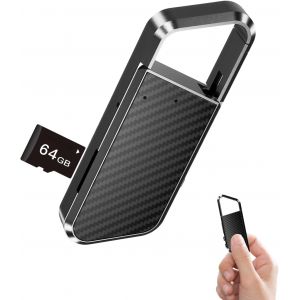 JEXNOVASHOP-Mini enregistreur Vocal 64 Go, enregistreur Audio HD avec DSP3.0 Anti-Bruit, dictaphone enregistreur Vocal, Voice Recorder OTG, 1600H m&eacute;moire pour Cours/interviews/r&eacute;unions - Neuf