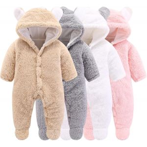 Shiliu-Nouveau-Né Bébé Dessin Animé Barboteuse Combinaison De Neige Manteau D'hiver Polaire Combinaison À Capuche[858] - Neuf