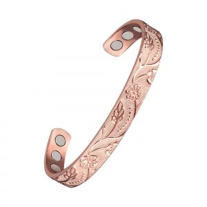 Bracelet Magn&eacute;tique En Cuivre Pour Femme, Id&eacute;al Contre L'arthrite, Bijou En Cuivre Pur, Bracelet De D&eacute;toxification Lymphatique Avec Aimant De 3500 Gauss (1042) - Neuf