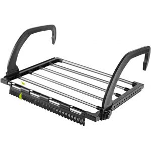 JEXNOVASHOP-S&eacute;choir &agrave; Linge Express Radiateur Acier S&eacute;choir Suspendu Pliable &eacute;tendoir pour Balcon accrocher sur radiateur fen&ecirc;tre Bain, 40 * 32 * 2.5cm - Neuf