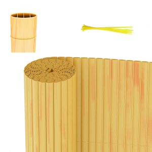 Canisse En Pvc Occultant Cloture, Pour Le Jardinet Balcon Cl&ocirc;ture Brise-Vent, Intimit&eacute;, Avec Serre-C&acirc;bles Bambou 80 X 900cm - Neuf