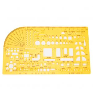 Regle geometrique creuse multifonctionnelle et durable pour dessin architectural (4355) - Neuf