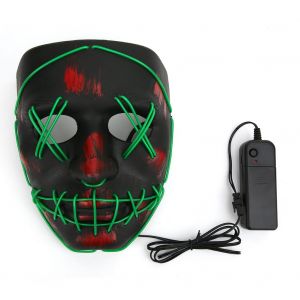 Masque De Sang Effrayant A Eclairage Led Pour Halloween (Vert) - Neuf