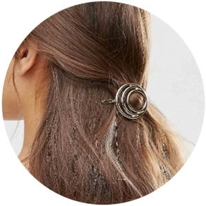 Kal-Barrette Cercle Boho Argent&eacute; Barrette Vintage Ronde Barrette D&eacute;corative Bobby Pin G&eacute;om&eacute;trique Accessoires Cheveux Pour Femmes Et Filles (Argent) - Neuf