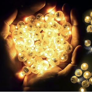TRAHOO-150 Pi&egrave;ces LED Ballon Lampe,Ballons Lumineux &agrave; LED,LED Ballons Lampes Lumineuses,Mini Lampe LED Ballon,Boule Mini Rond LED Balloon Lumi&egrave;re pour Deco Anniversaire, No&euml;l, Halloween, Mariage - Neuf