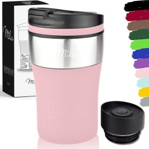 Eryi-Mug Isotherme Etanche 210ml I Thermos Café-Thé I Tasse Isolée Pour Café Et Thé À Emporter, Double Paroi Isolée Sous Vide, Acier Inoxydable I Tasse De Voyage Chaud & Froid - Rose - Neuf