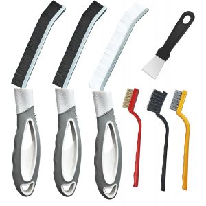 Kal-Brosse De Nettoyage, Brosse De Nettoyage Pour Carrelage De Salle De Bain, Outil De Nettoyage En Aluminium Pour La Maison, La Cuisine, Les Toilettes, Les Fenêtres, Les Robinets, Les Joints, La Mai - Neuf