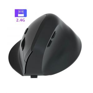 Souris Bluetooth souris verticale ergonomique 2.4G souris optique sans fil 3 DPI réglables 800/1200/1600 6 boutons pour ordinateur portable de bureau 2.4G Black - Neuf