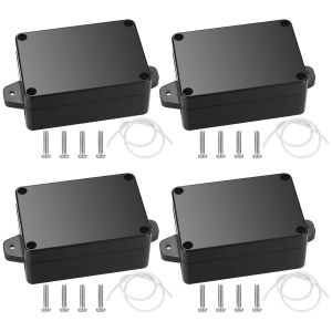 4 Pièces Boite de Derivation Etanche,Boîte de jonction à l'extérieur,boîtier de projet en plastique électronique noir accessoires électriques-84 x 58 x 34mm - Neuf