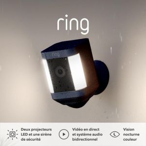 Caméra Spotlight Plus sans fil (Spotlight Cam Plus Battery)| Caméra surveillance extérieure wifi, vidéo HD 1080p, audio bidirectionnel, projecteurs LED | Essai Home gratuit 30 j..[V20] - Neuf