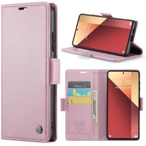Kal-Coque Pour Redmi Note 13 Pro 4g Étui Portefeuille Cover En Cuir Pu Wallet Avec Cartes Magnétique Et Rfid Protection Antivol Folio Housse Redmi Note 13 Pro 4g Case, Doré - Neuf