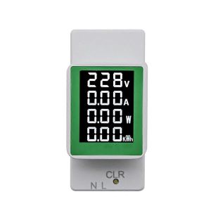 4IN1 Moniteur AC sur rail DIN AC50-300V 100A Tension Courant Watt KWH Puissance Compteur d'&eacute;nergie num&eacute;rique Voltmete - Neuf