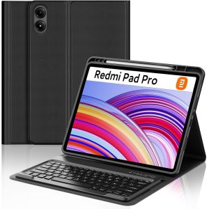 TIANYI-Clavier pour Redmi Pad Pro 12.1""/Xiaomi Poco Pad 2024, Étui Clavier pour Xiaomi Redmi Pad Pro 2024 Magnétique Amovible Français AZERTY Layout, Noir - Neuf