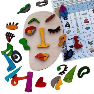 Puzzles en bois, 26 parties Puzzle d'art moderne, Jouet de tige &eacute;ducatif Colorful Face Art - Enfant en bois - Neuf