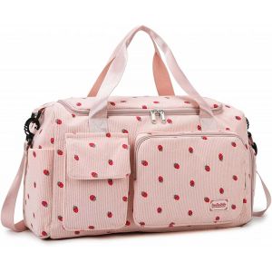 acdsgd-Sac de Voyage Pliable Grande Capacit&eacute;, Sac de Sport Femme avec Compartiment &agrave; Chaussures et Poches Humides Imperm&eacute;ables, 20-35L (Rose) - Neuf