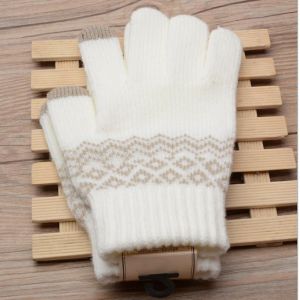 Tricot Stretch Chaud, Gants Plein Doigt À Écran Tactile/Femmes - Neuf