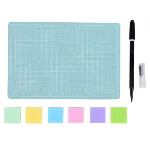 Kit de sculpture de tampons en PVC composite, tapis de decoupe A5, tampon en caoutchouc, lame de couteau a sculpter - Neuf
