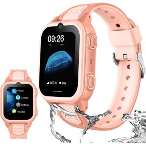 Montre Connectée Enfant Gps 4g Traceur Gps Enfant Etanche Avec Appel Bidirectionnel Sos Pour Protéger Sécurité Enfants Montre Intelligente Cadeaux Pour Filles Et Garçons De 3 À 12 Ans - Neuf
