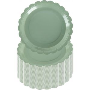 Lot De 50 Assiettes De Fête Vertes De 18 Cm,Fournitures De Fête Pour Anniversaire,Fête Prénatale,Mariage - Neuf