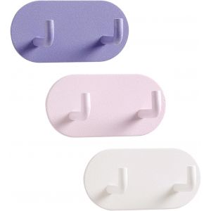 Crochet Adhesif Mural,3 Pièces Porte Serviette Salle de Bain Accroche Serviette Métal Crochet Salle de Bain sans Percage pour Chambre Cuisine - Neuf