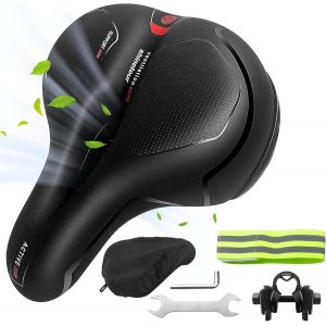 Selle Confortable,Selle De Vélo Confort Absorption Des Chocs Respirante Rebond Surdimensionnée Pour Vélo De Montagne/Vtt/Vélos/Vélos Pliants Hommes Pour Femmes Enfants.[E114] - Neuf