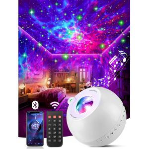 Kuwl-Projecteur Ciel Étoilé Pour Enfants, 15 Couleurs De Lumière, 15 Musiques D'endormissement, Projecteur Galaxy Bluetooth, Télécommande, Minuterie, Intensité Variable, Lampe De Nuit, Décoration De - Neuf