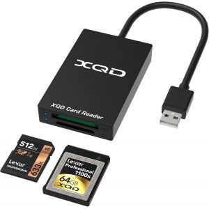 XQD/SD Lecteur de Carte XQD USB3.0 Memory xqd Card Reader, Supporte Les Carte USB XQD S&eacute;ries Sony G/M, Carte USB XQD 2933x/1400x, Cartes SD. Windows/Mac OS - Neuf